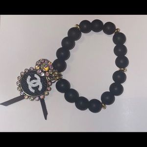 Chanel upcycled bead bracelet
